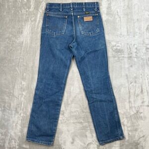 Wrangler A404 Mens Blue Denim Jeans 30x32 Straight Leg Classic Fit
